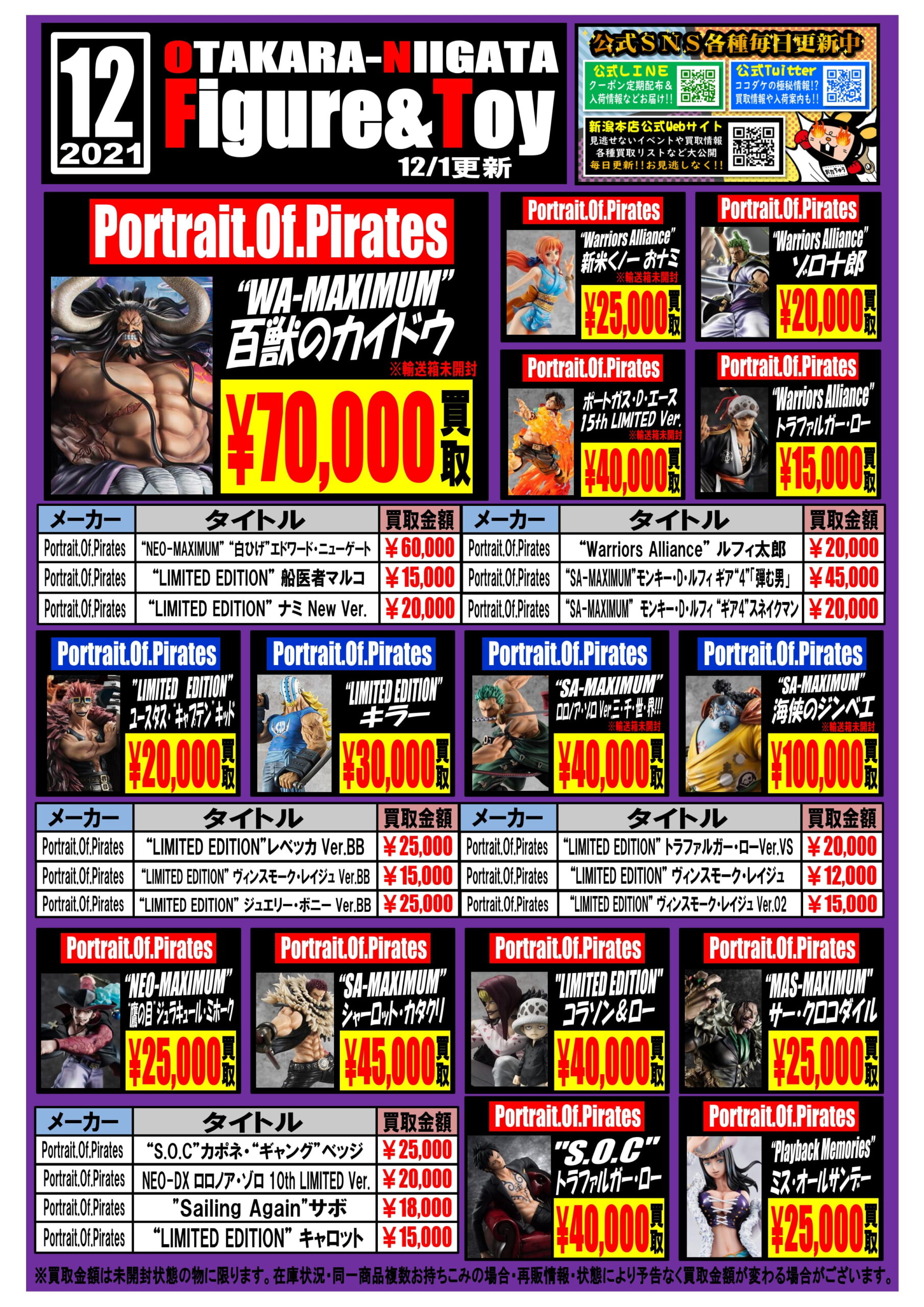 ワンピースp O Pシリーズ 僕のヒーローアカデミア買取告知更新 お宝中古市場 新潟本店 ワンピースp O Pシリーズ 僕のヒーローアカデミア買取告知更新 お宝中古市場 新潟本店