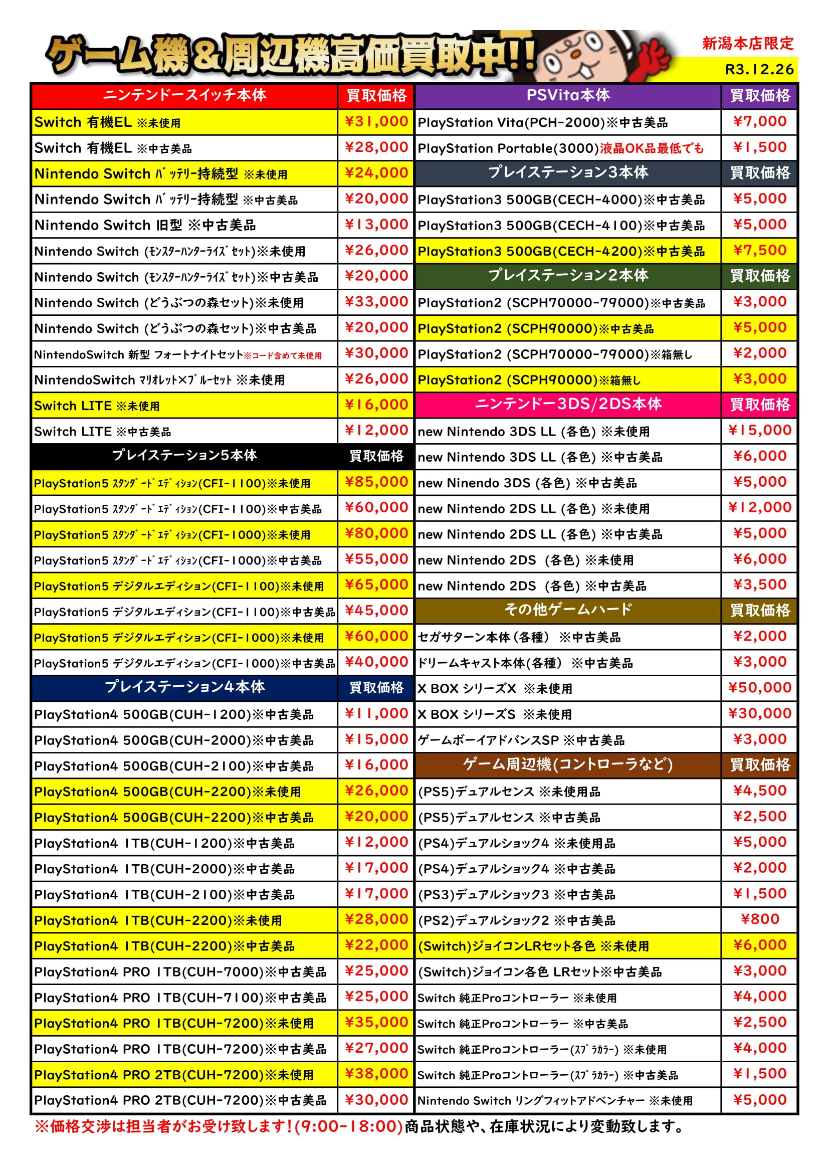 ゲーム機本体】PS5高価買取中です?✨ | おたちゅう 新潟黒埼店